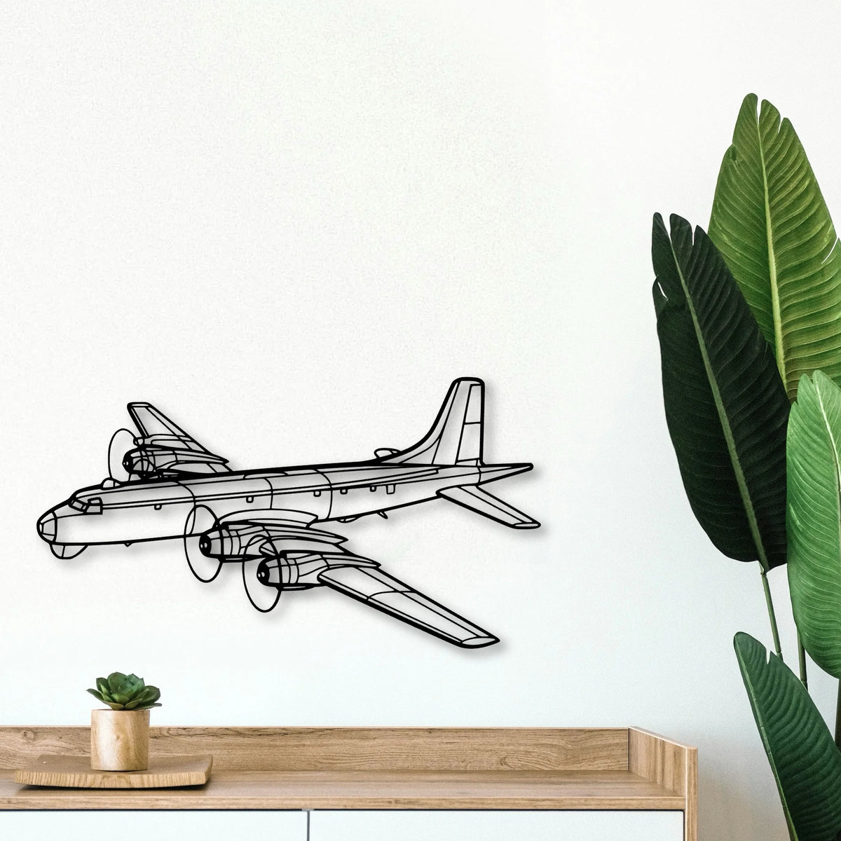 150 4 Classic Aircraft Silhouette Metal Wall Art - Tinvibe