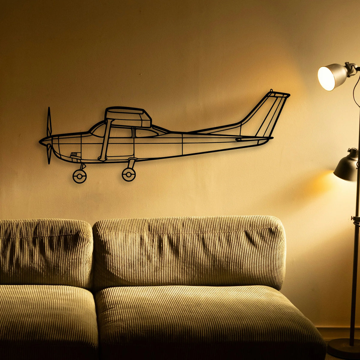 180F Classic Aircraft Silhouette Metal Wall Art - Tinvibe