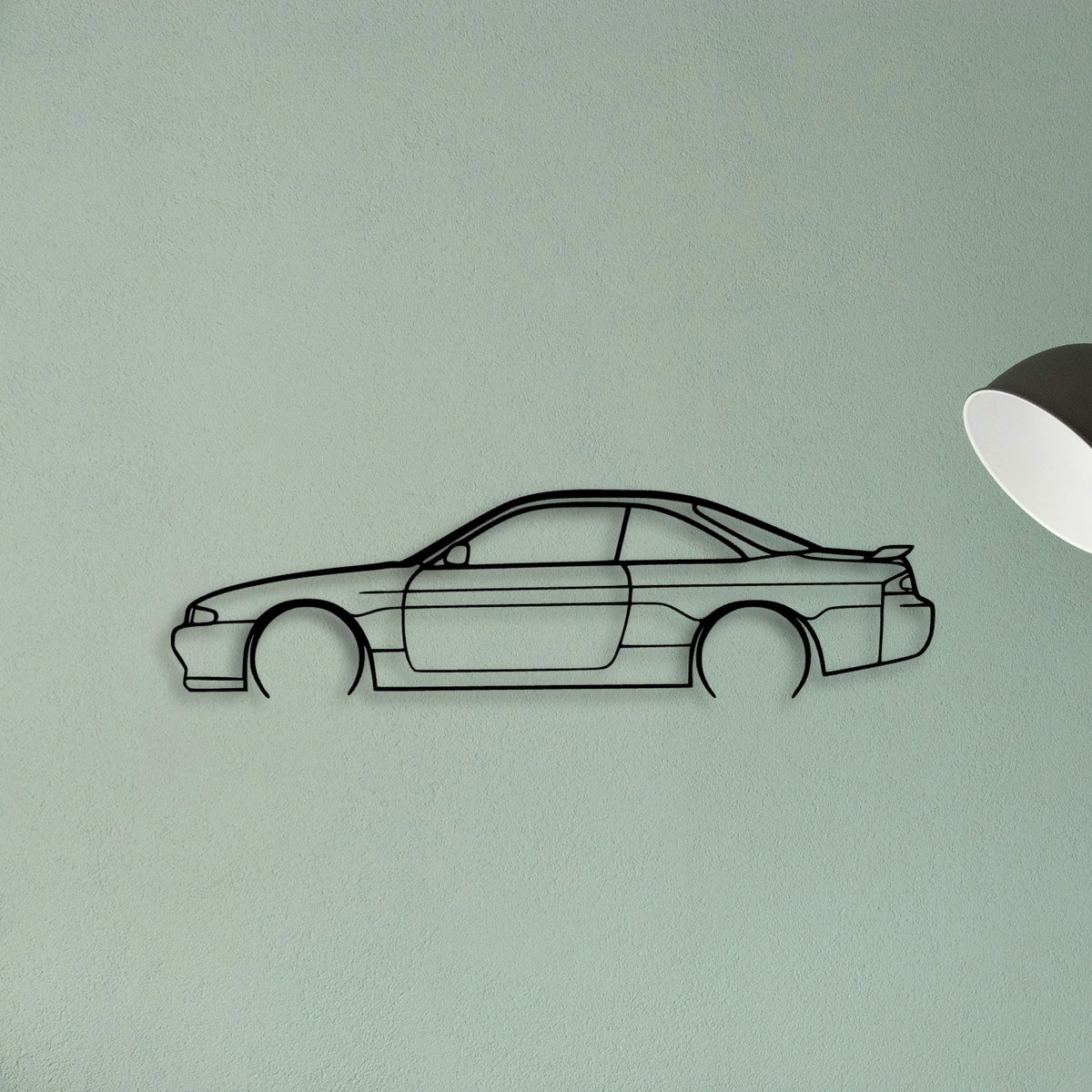 200SX S14 2 Classic Silhouette Metal Wall Art - Tinvibe