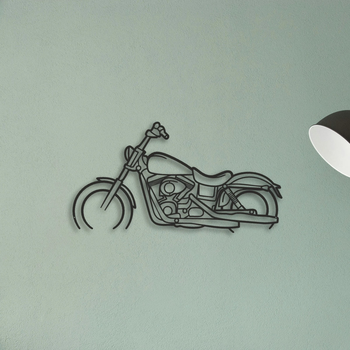 2017 Harley Davidson Dyna Street Bob Classic Motorcycle Silhouette Metal Wall Art - Tinvibe