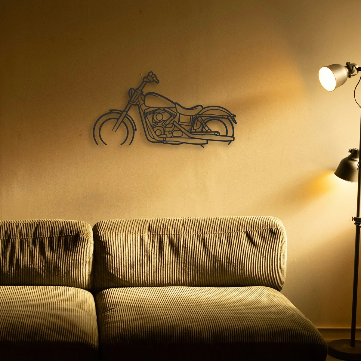 2017 Harley Davidson Dyna Street Bob Classic Motorcycle Silhouette Metal Wall Art - Tinvibe