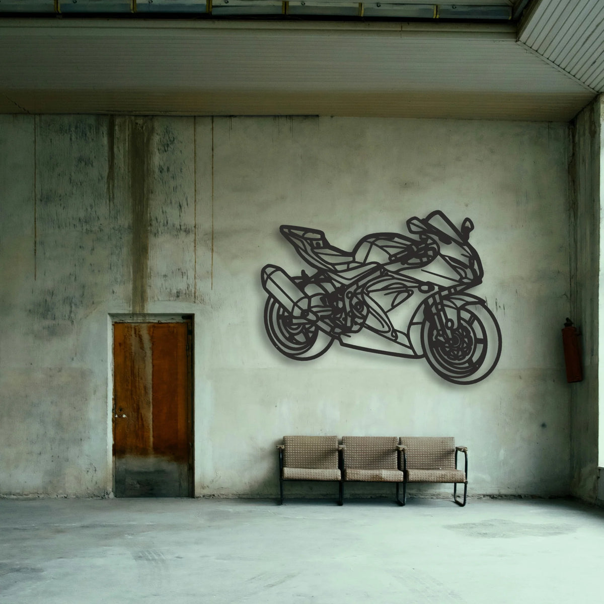 2017 Suzuki GSX R 650 Classic Motorcycle Silhouette Metal Wall Art - Tinvibe
