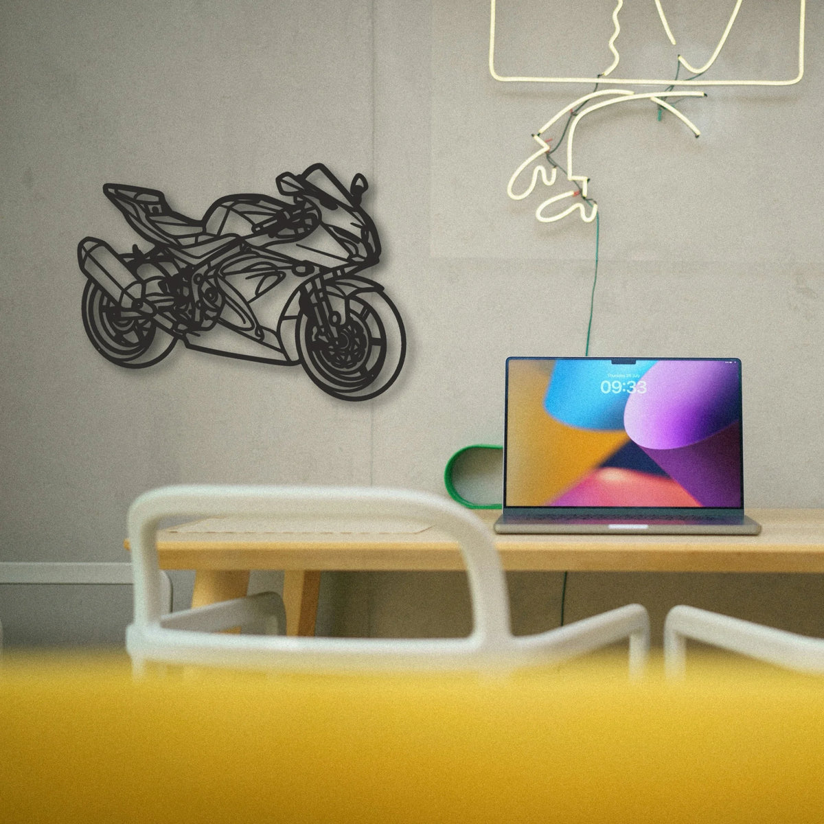 2017 Suzuki GSX R 650 Classic Motorcycle Silhouette Metal Wall Art - Tinvibe