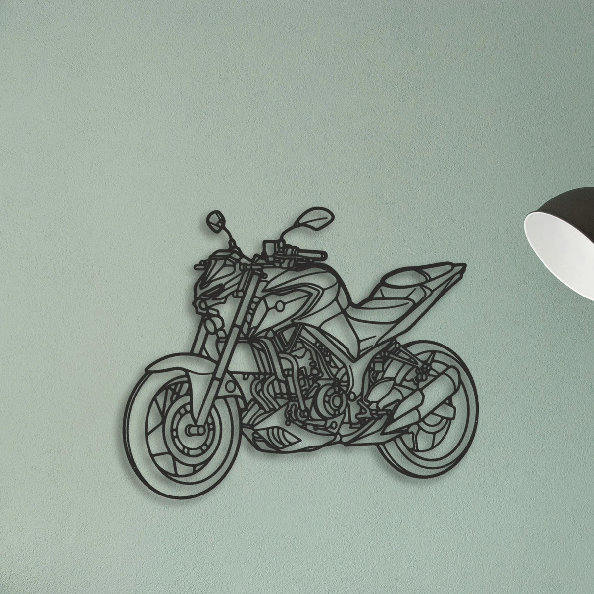 2020 Yamaha MT Classic Motorcycle Silhouette Metal Wall Art - Tinvibe