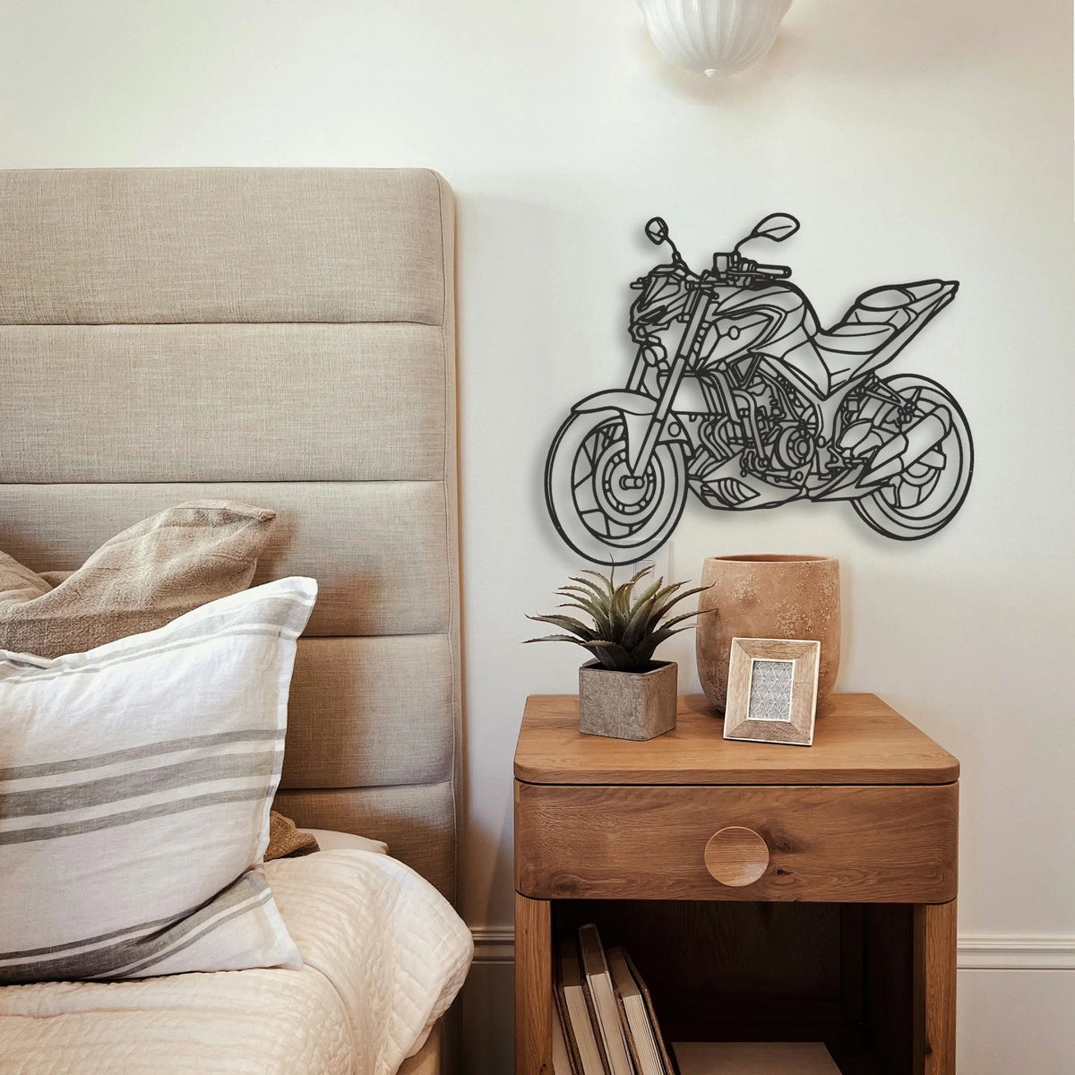 2020 Yamaha MT Classic Motorcycle Silhouette Metal Wall Art - Tinvibe
