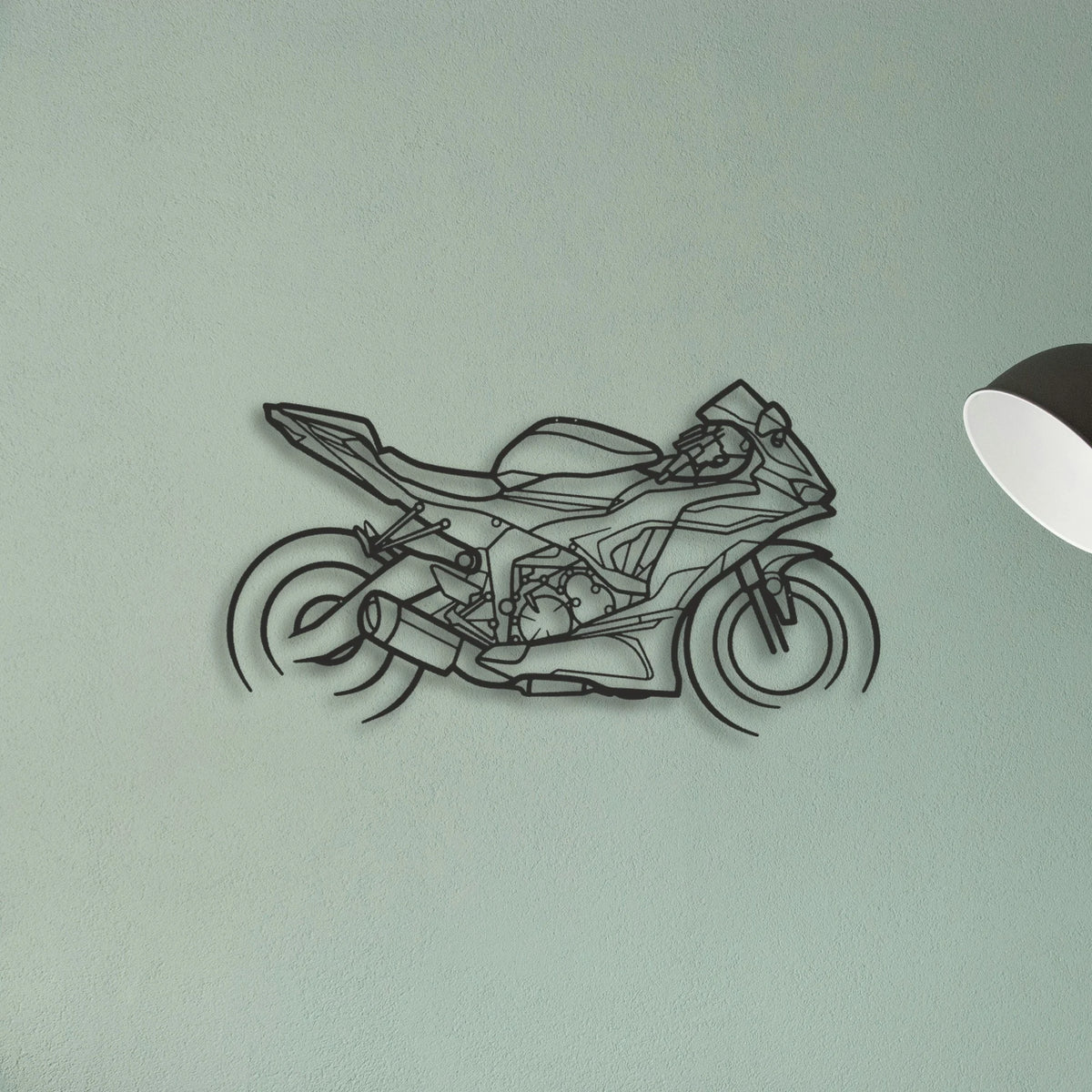 2021 Kawasaki Ninja ZX 6R Classic Motorcycle Silhouette Metal Wall Art - Tinvibe