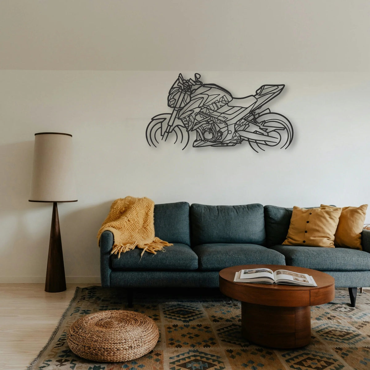 2021 Suzuki GSX S750Z Classic Motorcycle Silhouette Metal Wall Art - Tinvibe