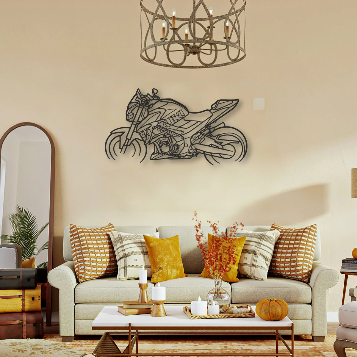 2021 Suzuki GSX S750Z Classic Motorcycle Silhouette Metal Wall Art - Tinvibe