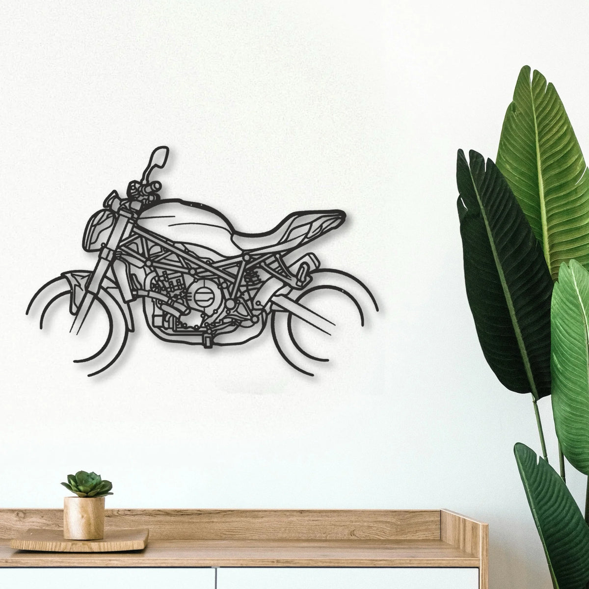 2023 Benelli 752 S E5 Classic Motorcycle Silhouette Metal Wall Art - Tinvibe