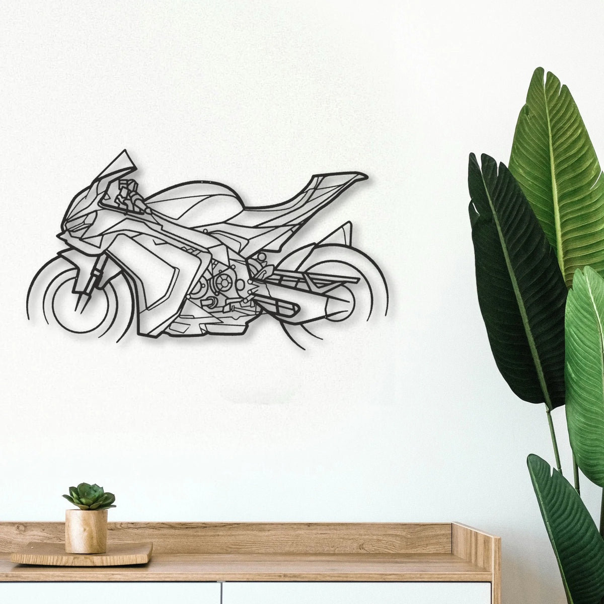 2025 Aprilia RSV4 Classic Motorcycle Silhouette Metal Wall Art - Tinvibe