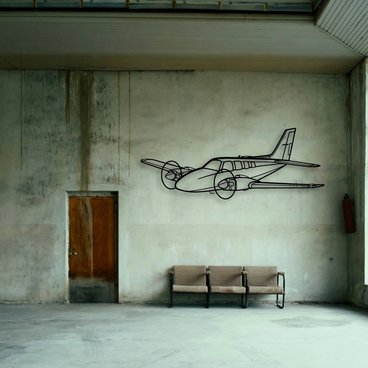 206 3 Classic Aircraft Silhouette Metal Wall Art - Tinvibe