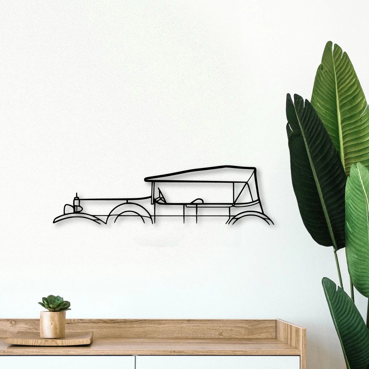 20 40 Tourer 1924 Classic Silhouette Metal Wall Art - Tinvibe