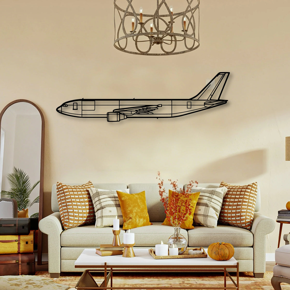 210 Centurion Classic Aircraft Silhouette Metal Wall Art - Tinvibe