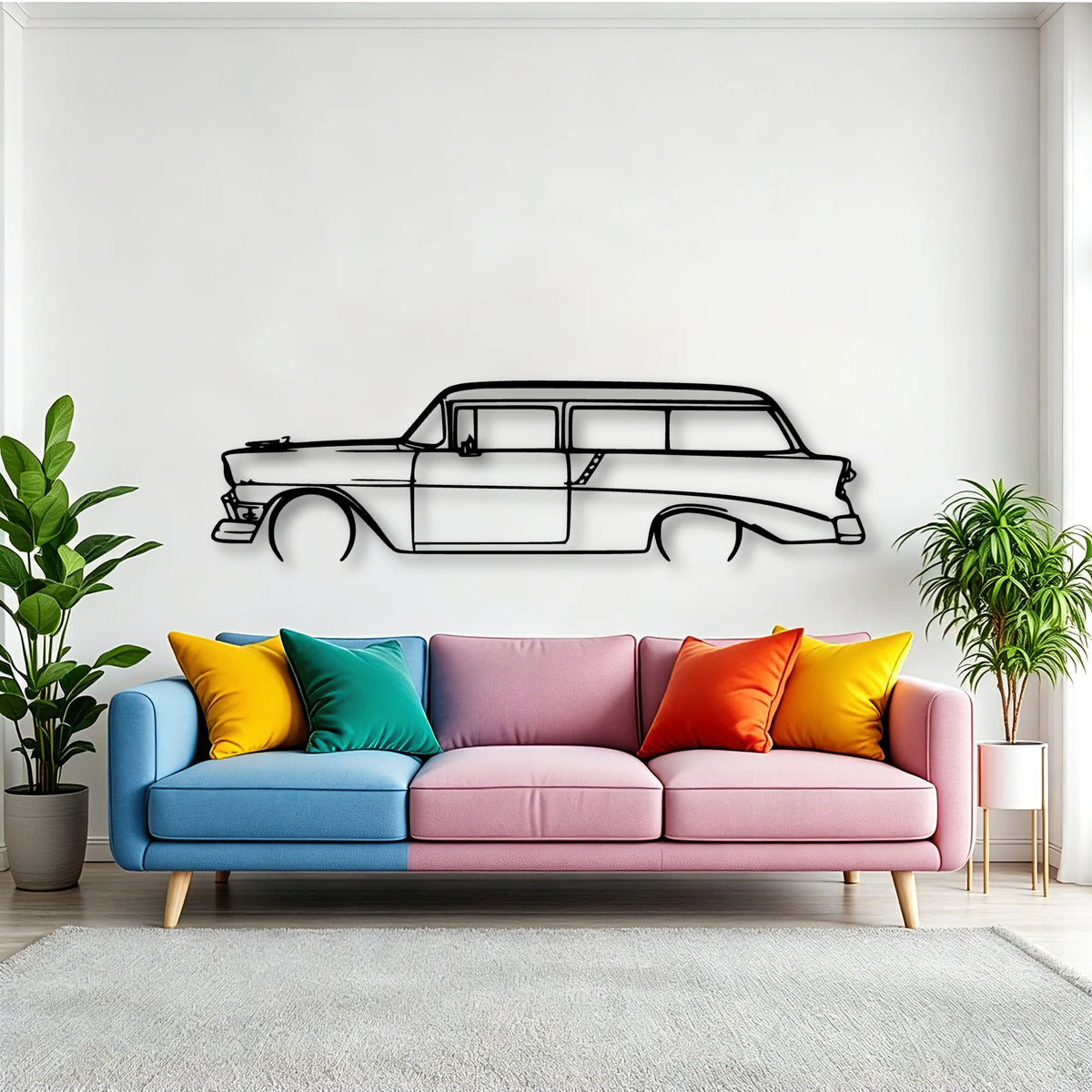 210 Handyman 1956 Classic Silhouette Metal Wall Art - Tinvibe