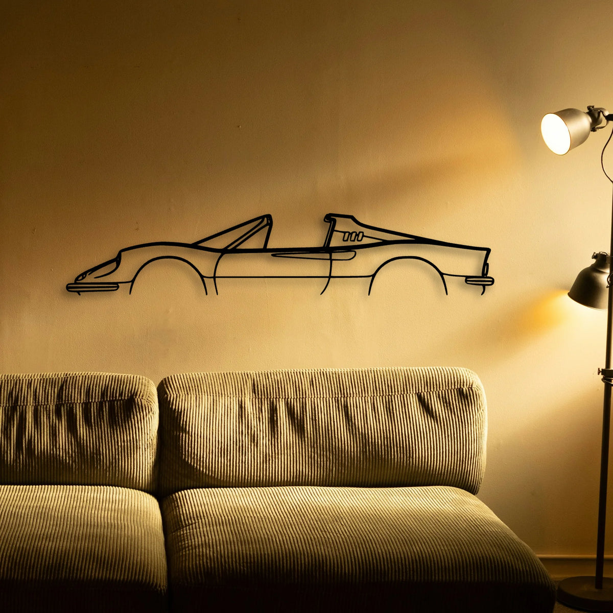 246 GTS Dino Classic Silhouette Metal Wall Art - Tinvibe