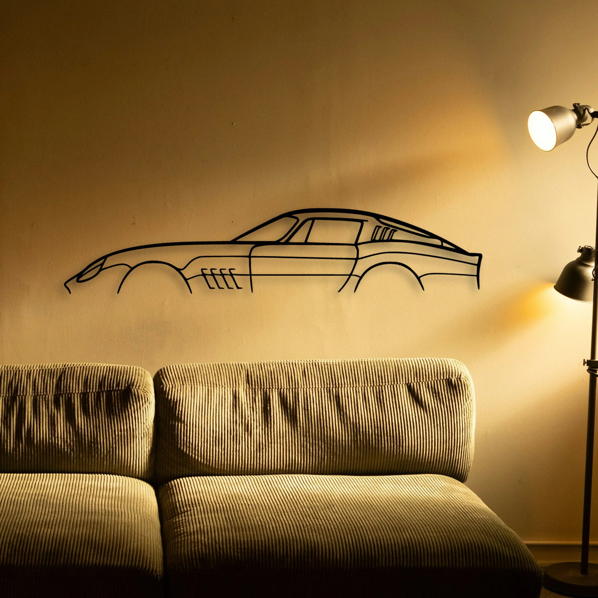 275 GTB 1966 Classic Silhouette Metal Wall Art - Tinvibe