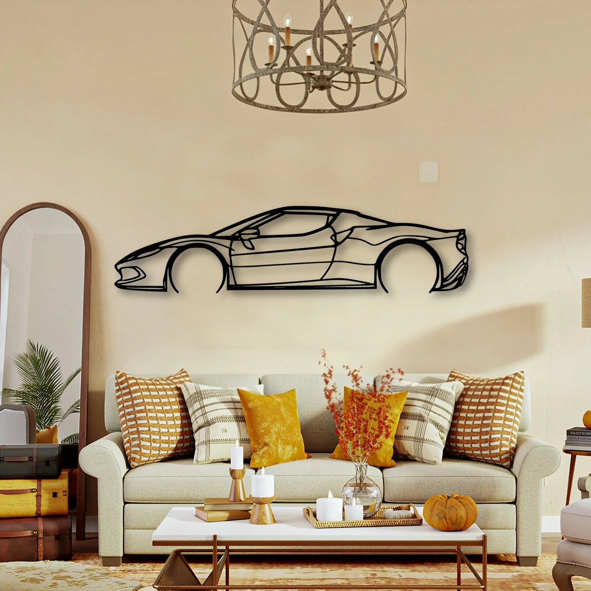 296 GTB Classic Silhouette Metal Wall Art - Tinvibe
