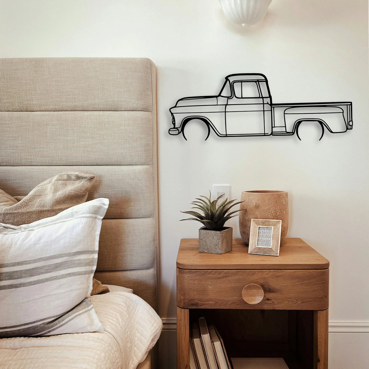 3100 1957 2 Classic Silhouette Metal Wall Art - Tinvibe