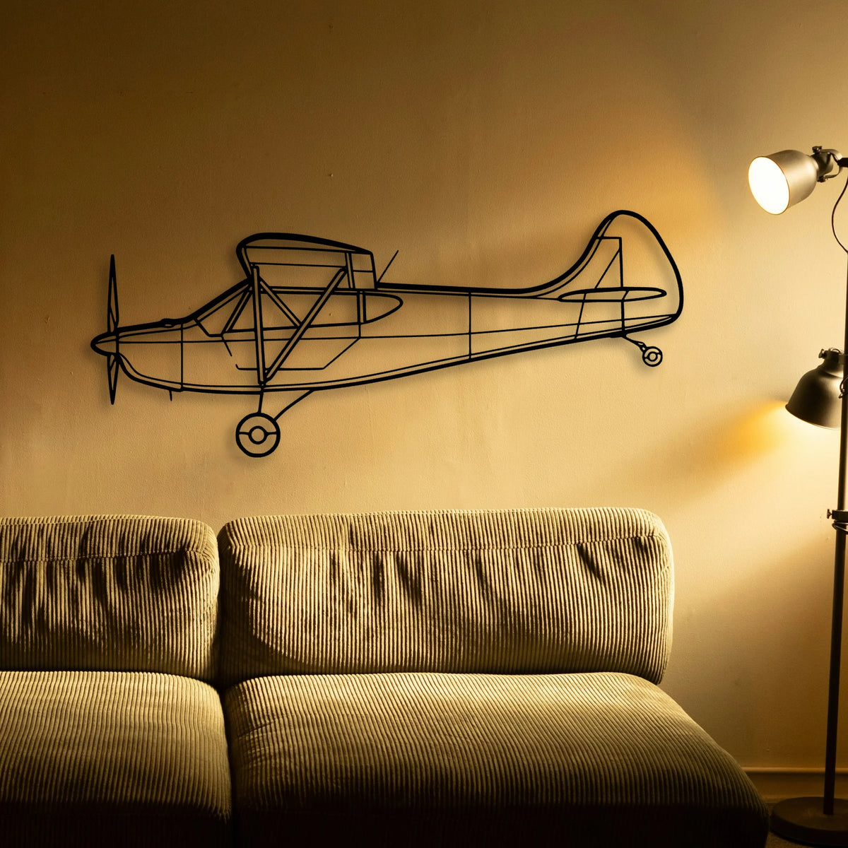 421C 3 Classic Aircraft Silhouette Metal Wall Art - Tinvibe