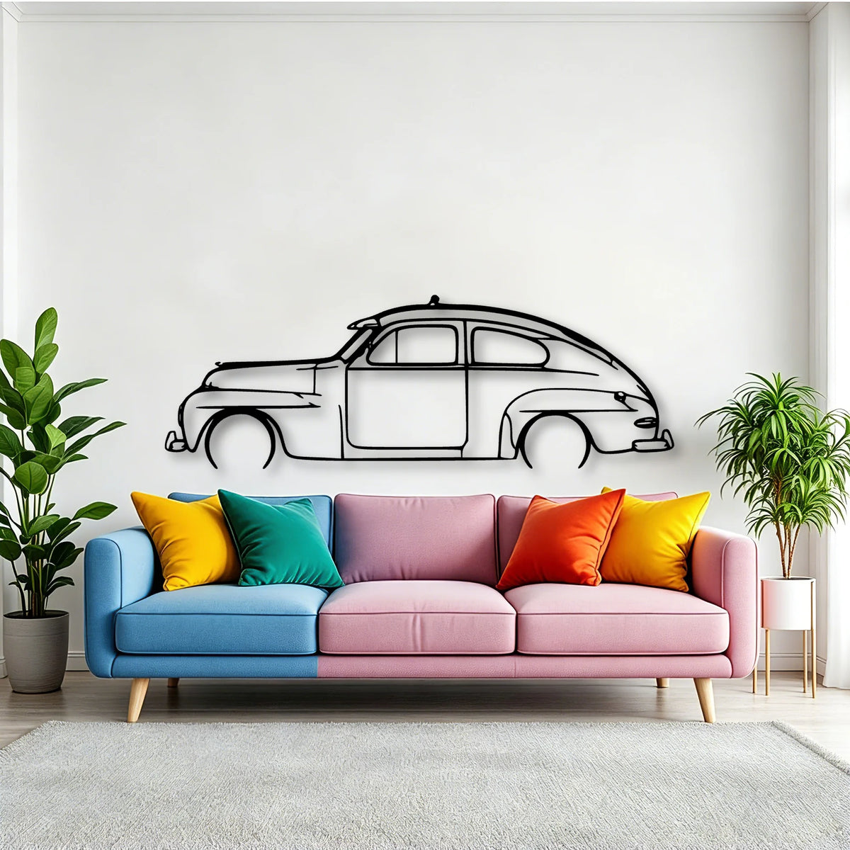 444 1952 Classic Silhouette Metal Wall Art - Tinvibe
