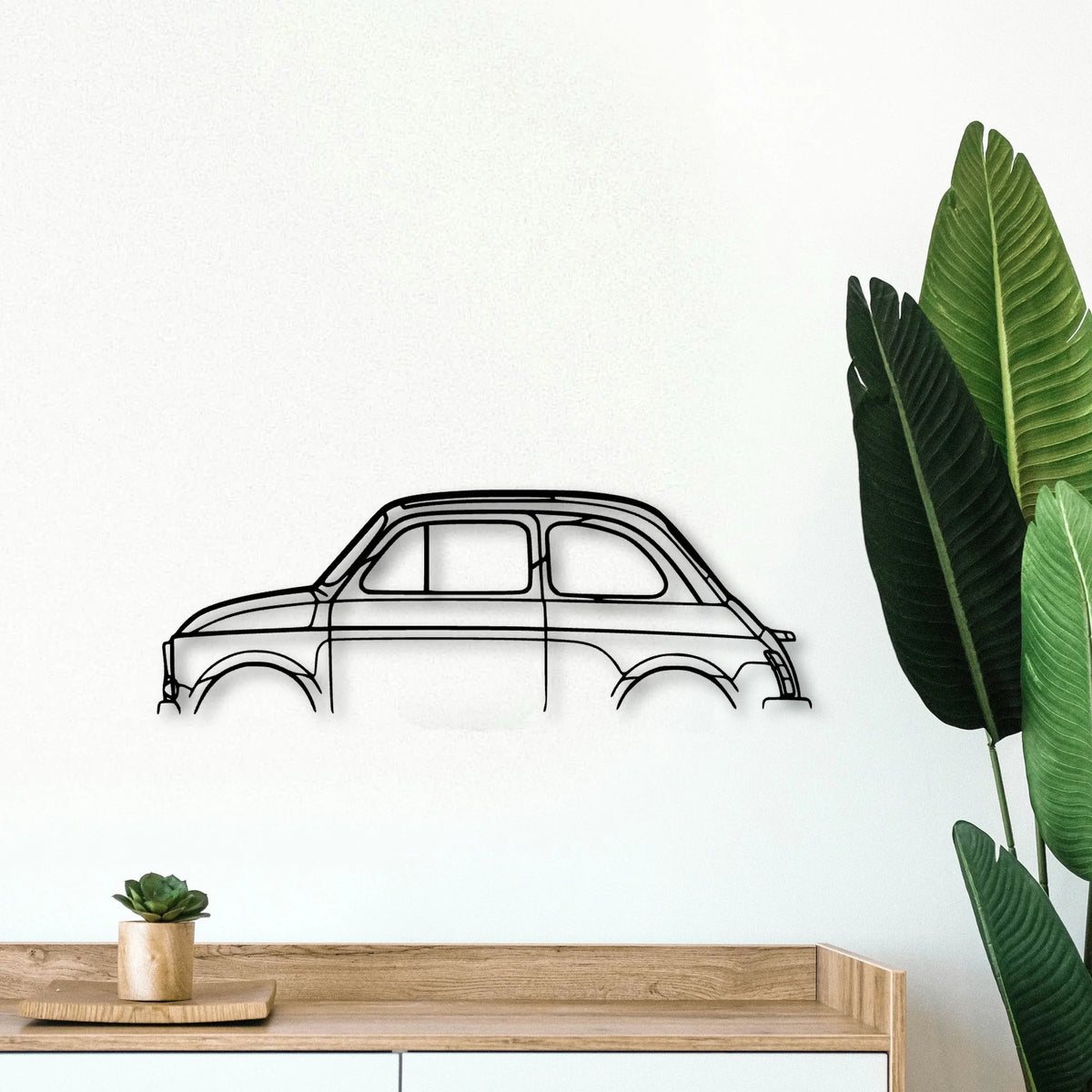 500 1971 Classic Silhouette Metal Wall Art - Tinvibe