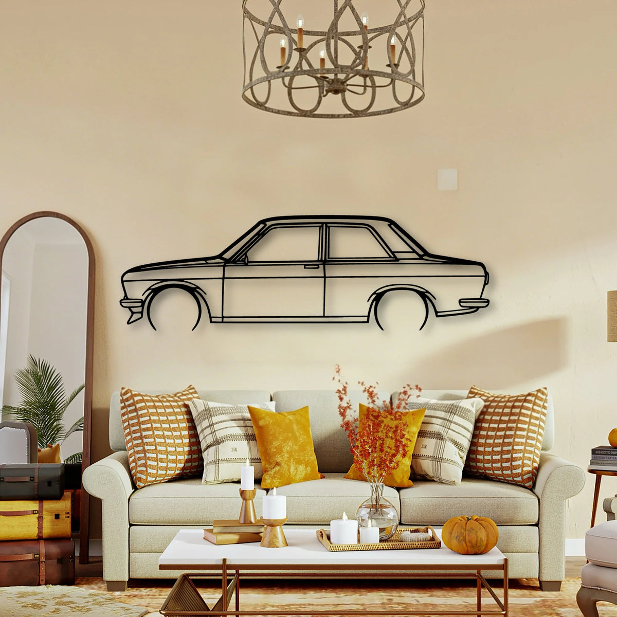 510 1972 Classic Silhouette Metal Wall Art - Tinvibe