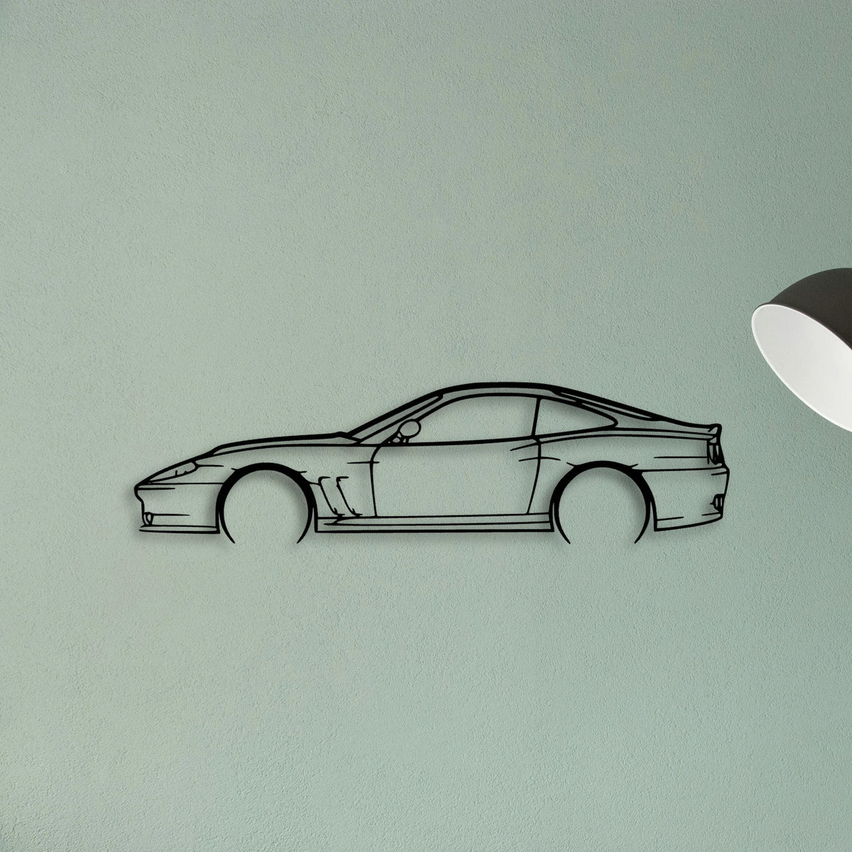 550 Maranello 2 Classic Silhouette Metal Wall Art - Tinvibe