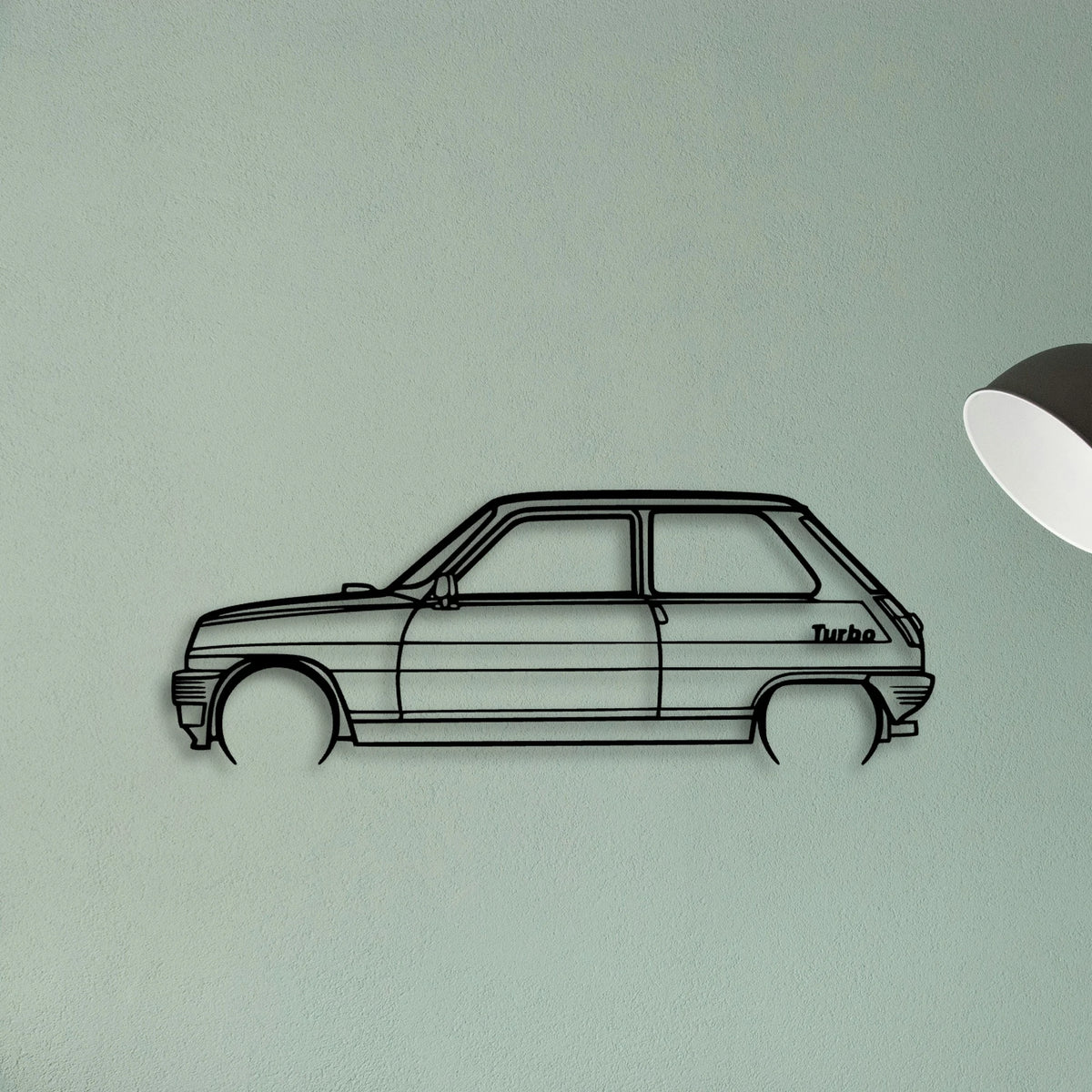 5 Alpine Turbo 1983 Classic Silhouette Metal Wall Art - Tinvibe