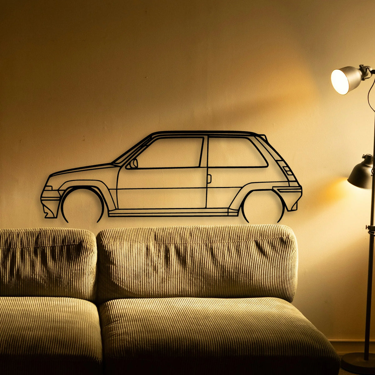 5 GT Turbo Classic Silhouette Metal Wall Art - Tinvibe