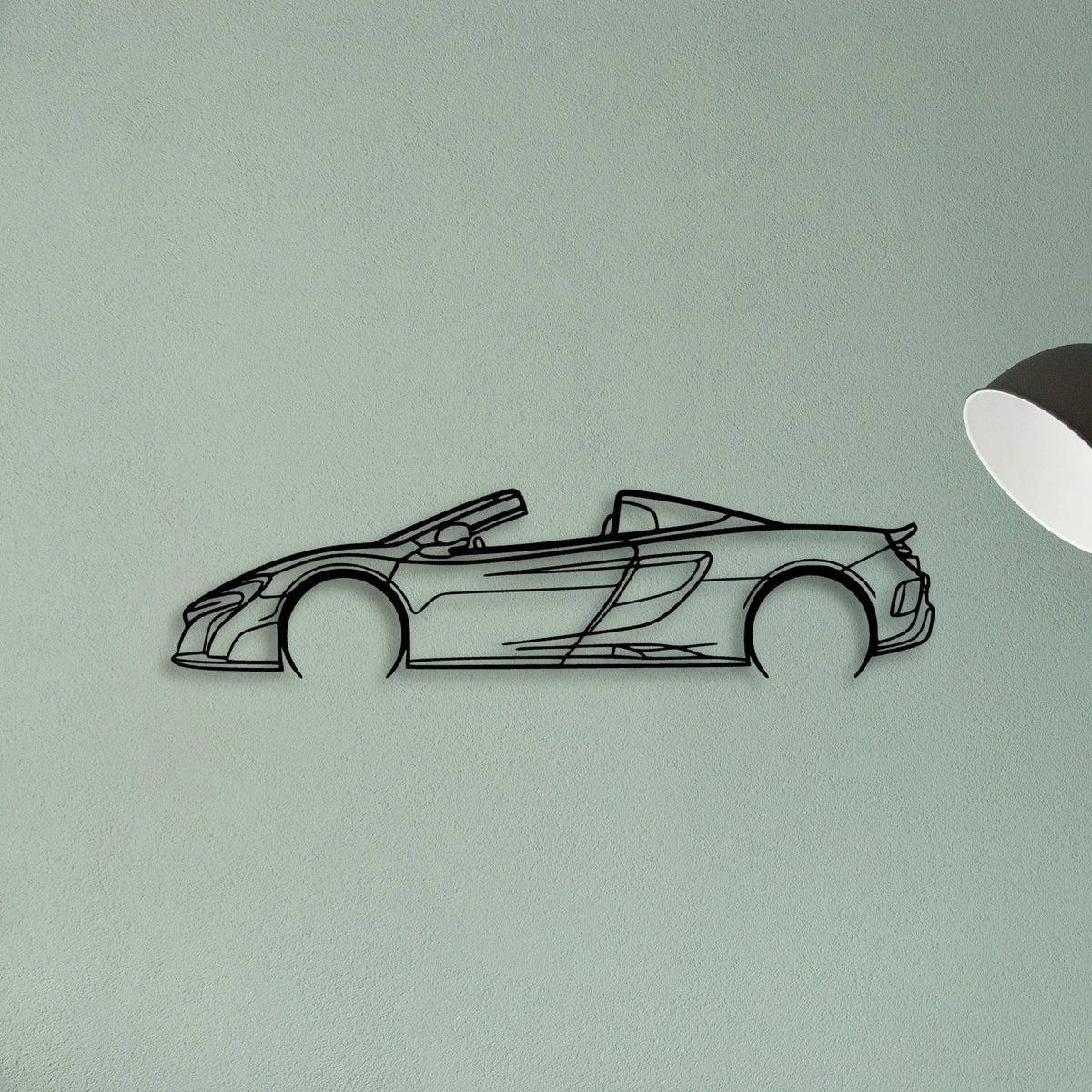 675 LT Spider Classic Silhouette Metal Wall Art - Tinvibe