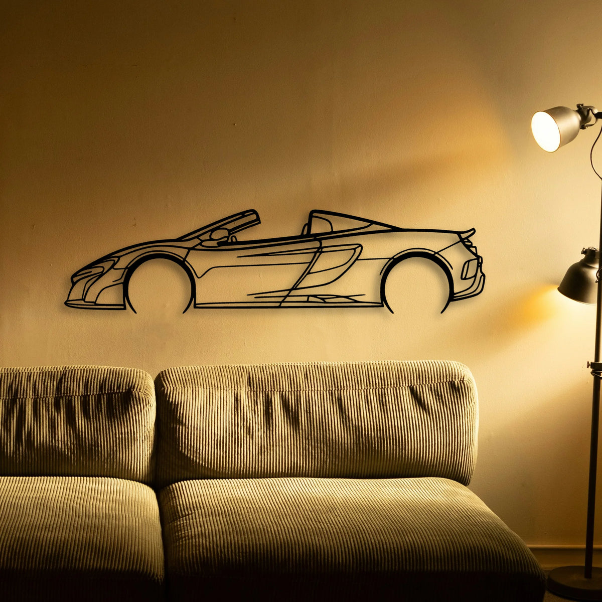 675 LT Spider Classic Silhouette Metal Wall Art - Tinvibe