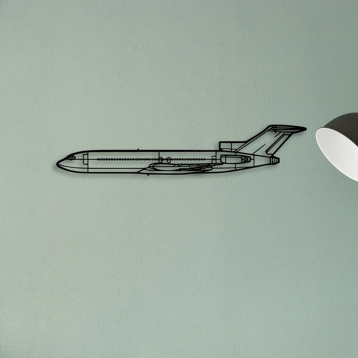 727 Classic Aircraft Silhouette Metal Wall Art - Tinvibe
