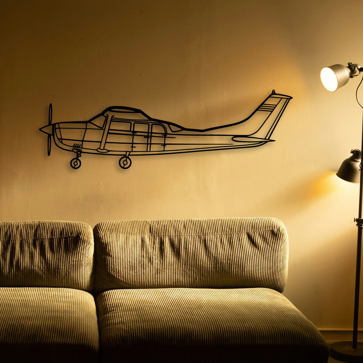 747 400F 3 Classic Aircraft Silhouette Metal Wall Art - Tinvibe