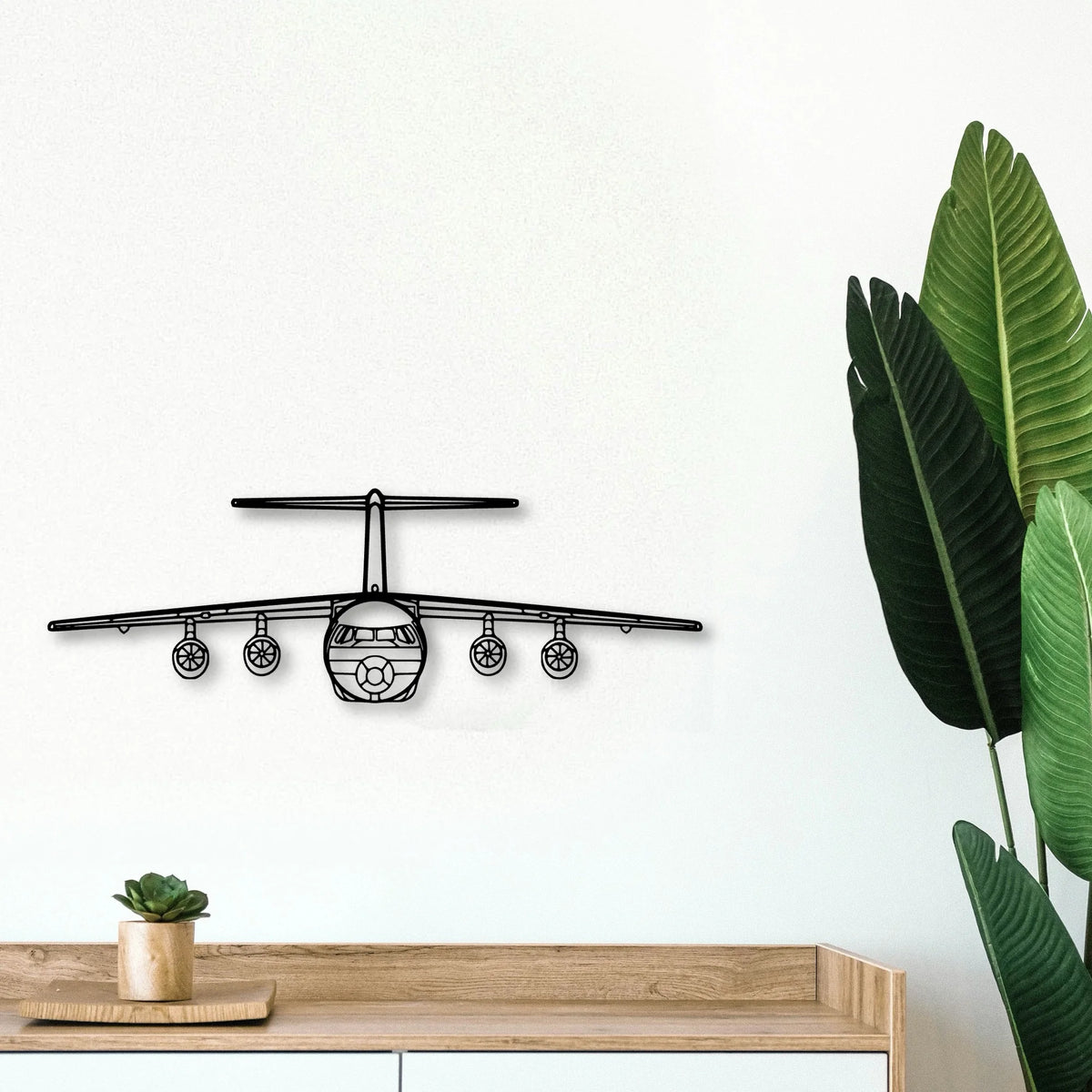 747 8 2 Classic Aircraft Silhouette Metal Wall Art - Tinvibe