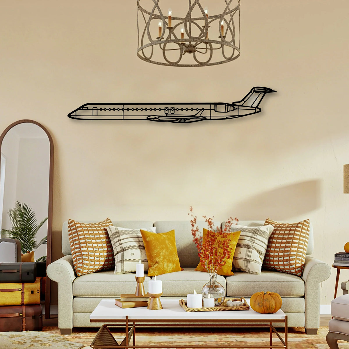747 800 2 Classic Aircraft Silhouette Metal Wall Art - Tinvibe