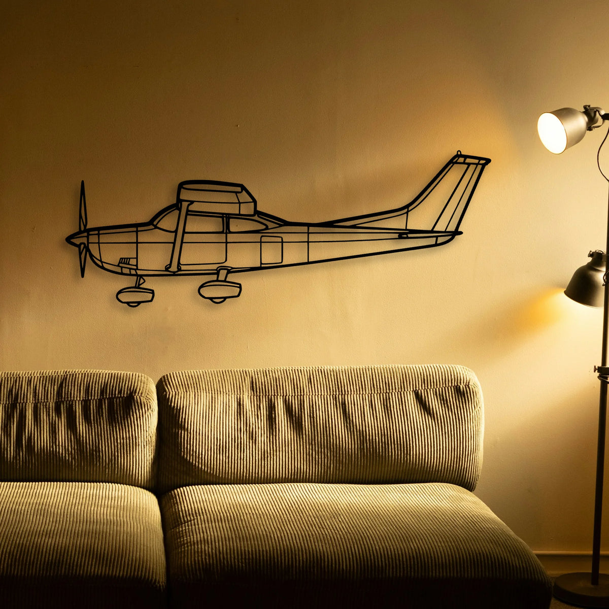 747 800 Classic Aircraft Silhouette Metal Wall Art - Tinvibe