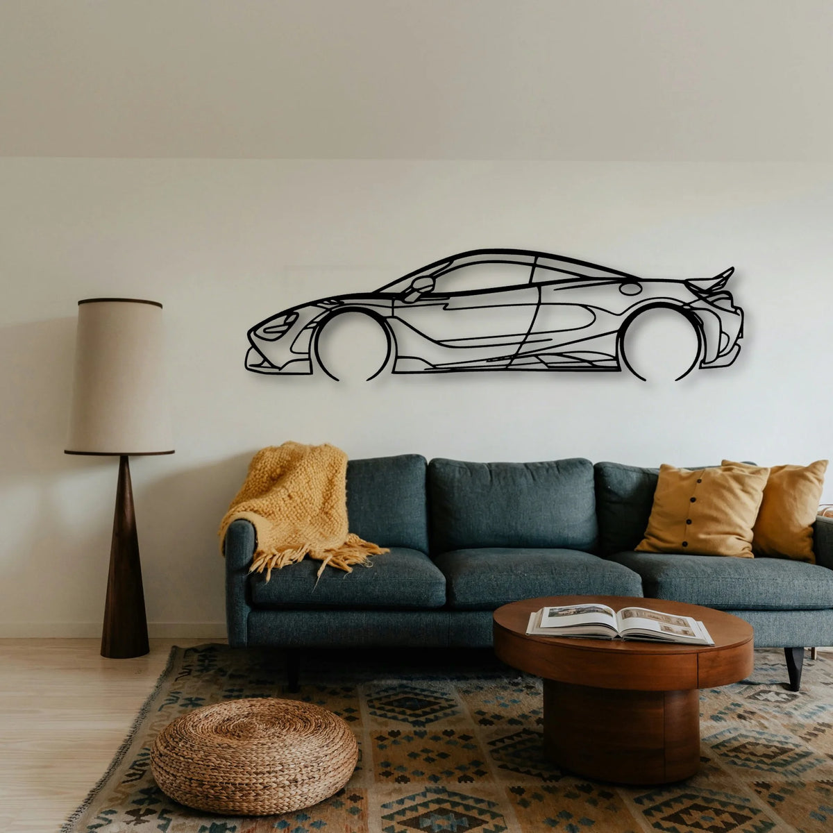 765LT Coupe Classic Silhouette Metal Wall Art - Tinvibe