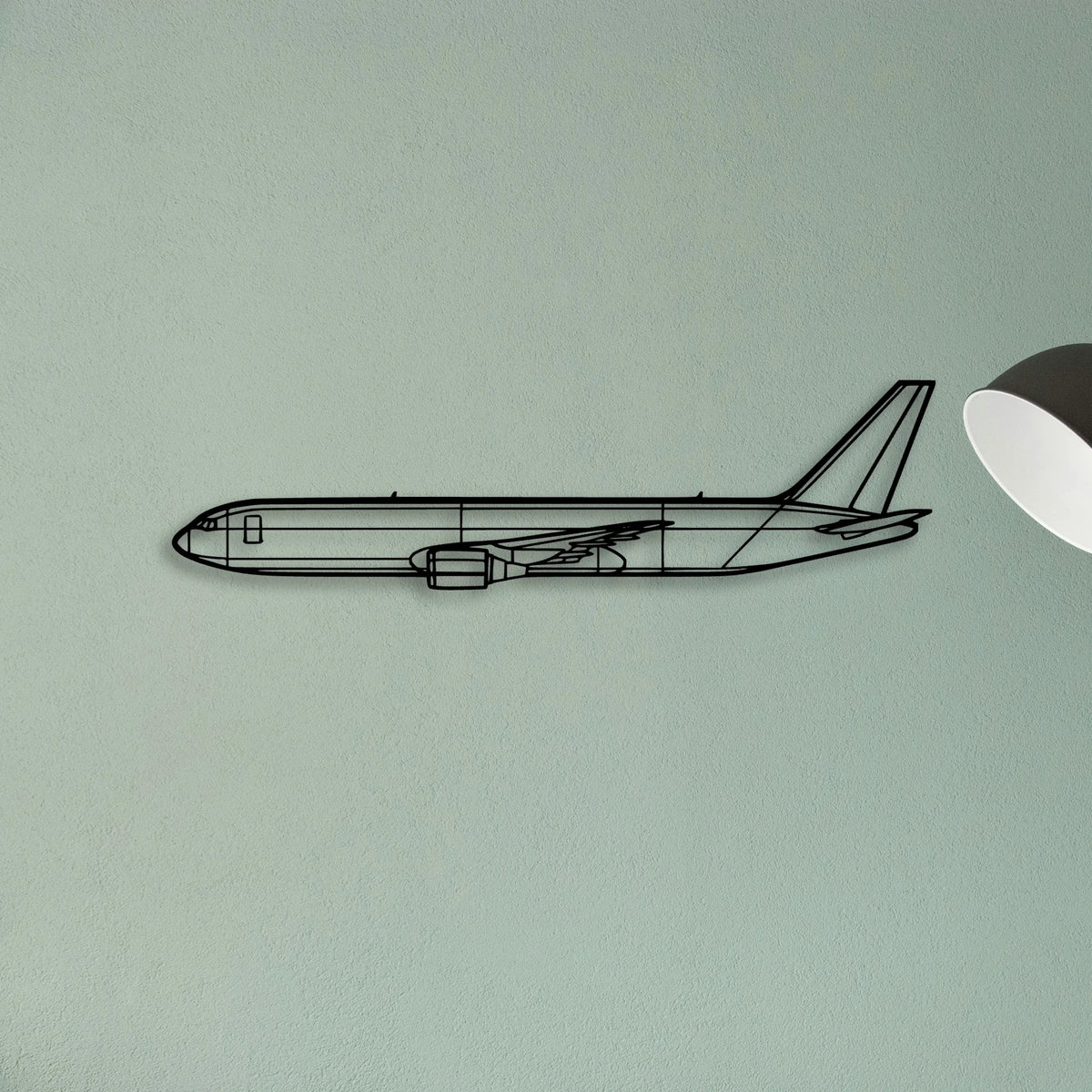 767 300F 2 Classic Aircraft Silhouette Metal Wall Art - Tinvibe