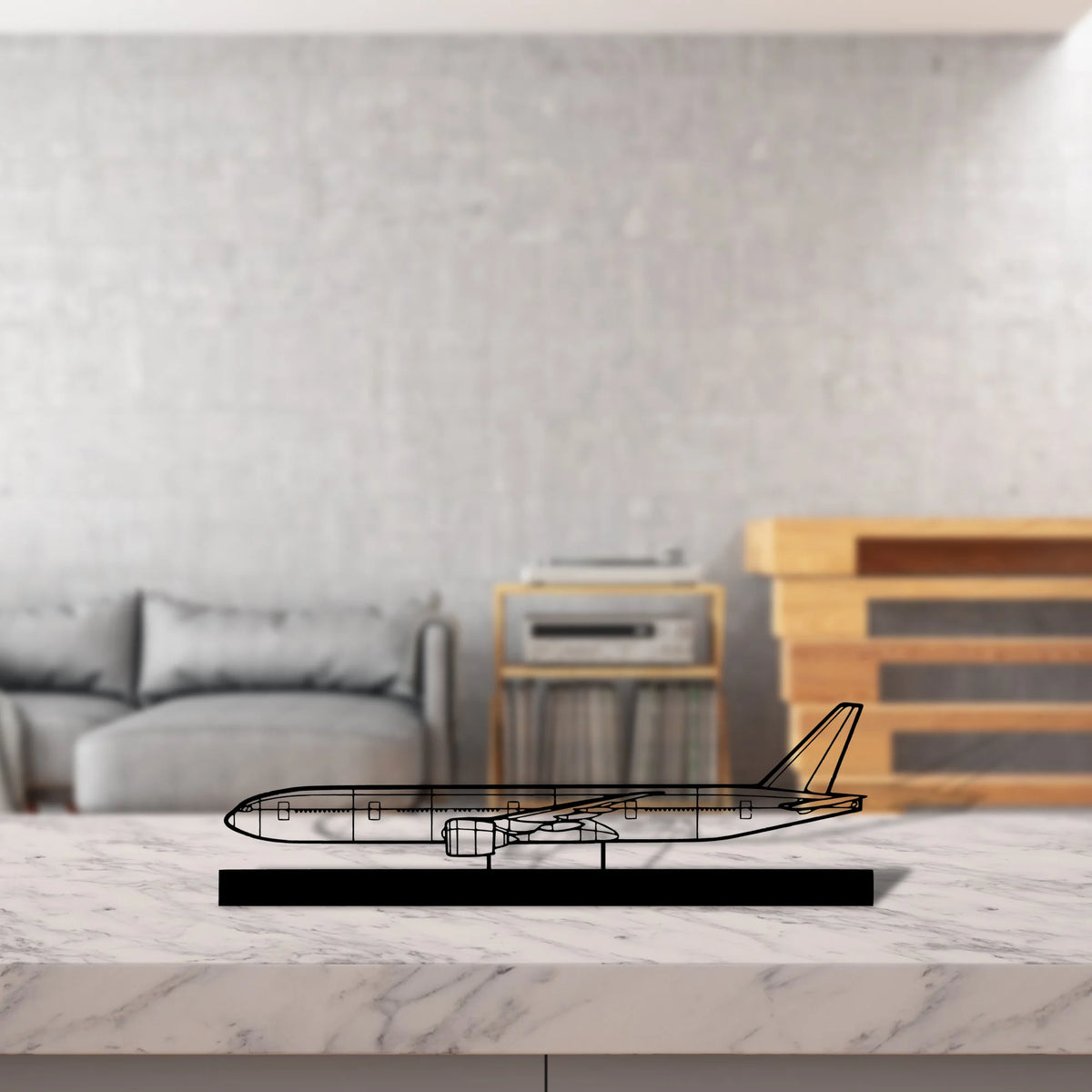 777-300er-4 Silhouette Metal Art Stand - Tinvibe