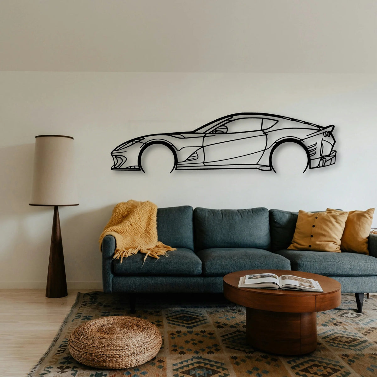812 F12 Classic Silhouette Metal Wall Art - Tinvibe
