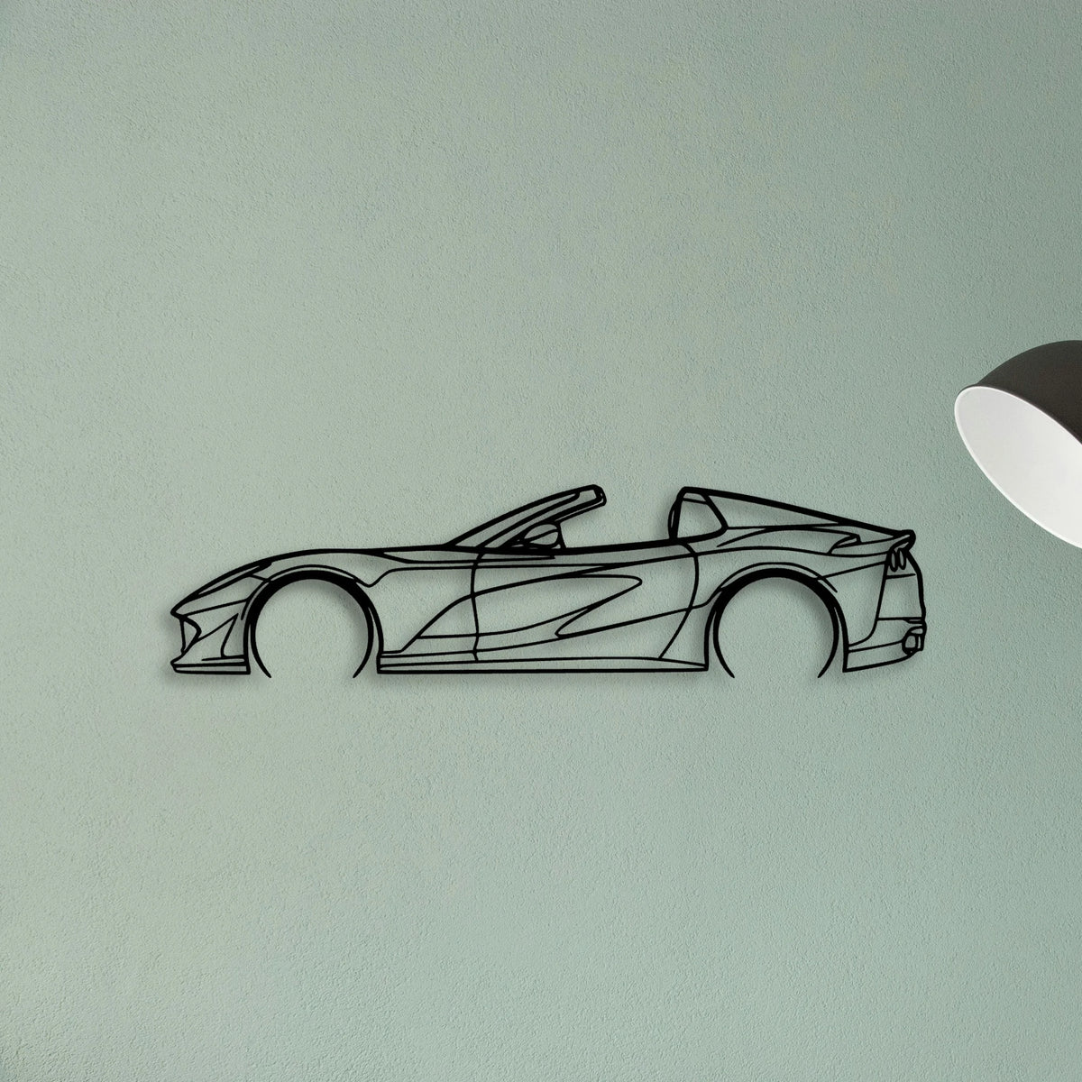 812 GTS 2 Classic Silhouette Metal Wall Art - Tinvibe
