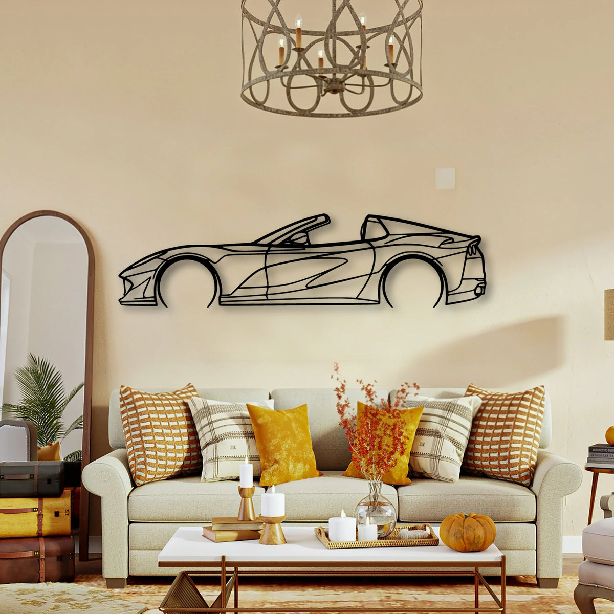 812 GTS 2 Classic Silhouette Metal Wall Art - Tinvibe