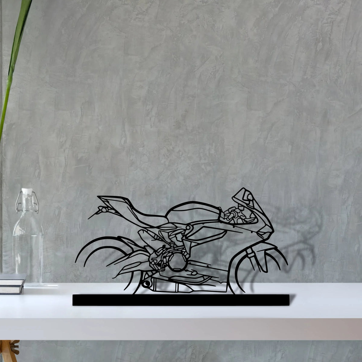 899-panigale Silhouette Metal Art Stand - Tinvibe