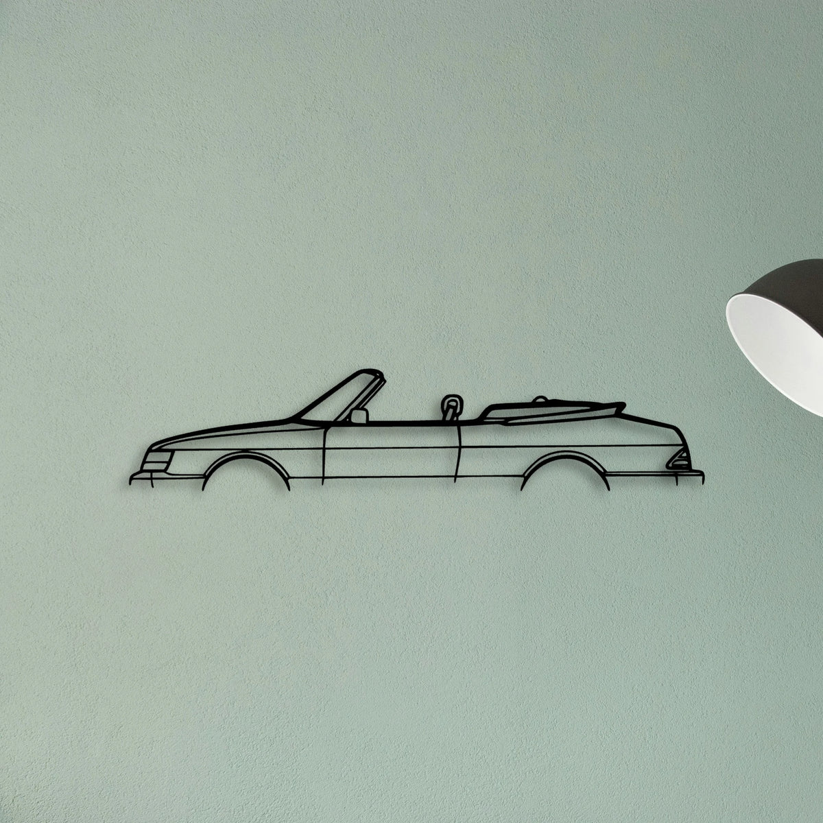 900i Saab 1991 Classic Silhouette Metal Wall Art - Tinvibe