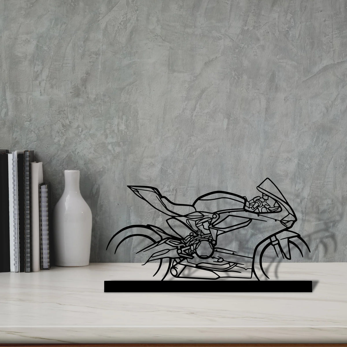 959-panigale-corse Silhouette Metal Art Stand - Tinvibe