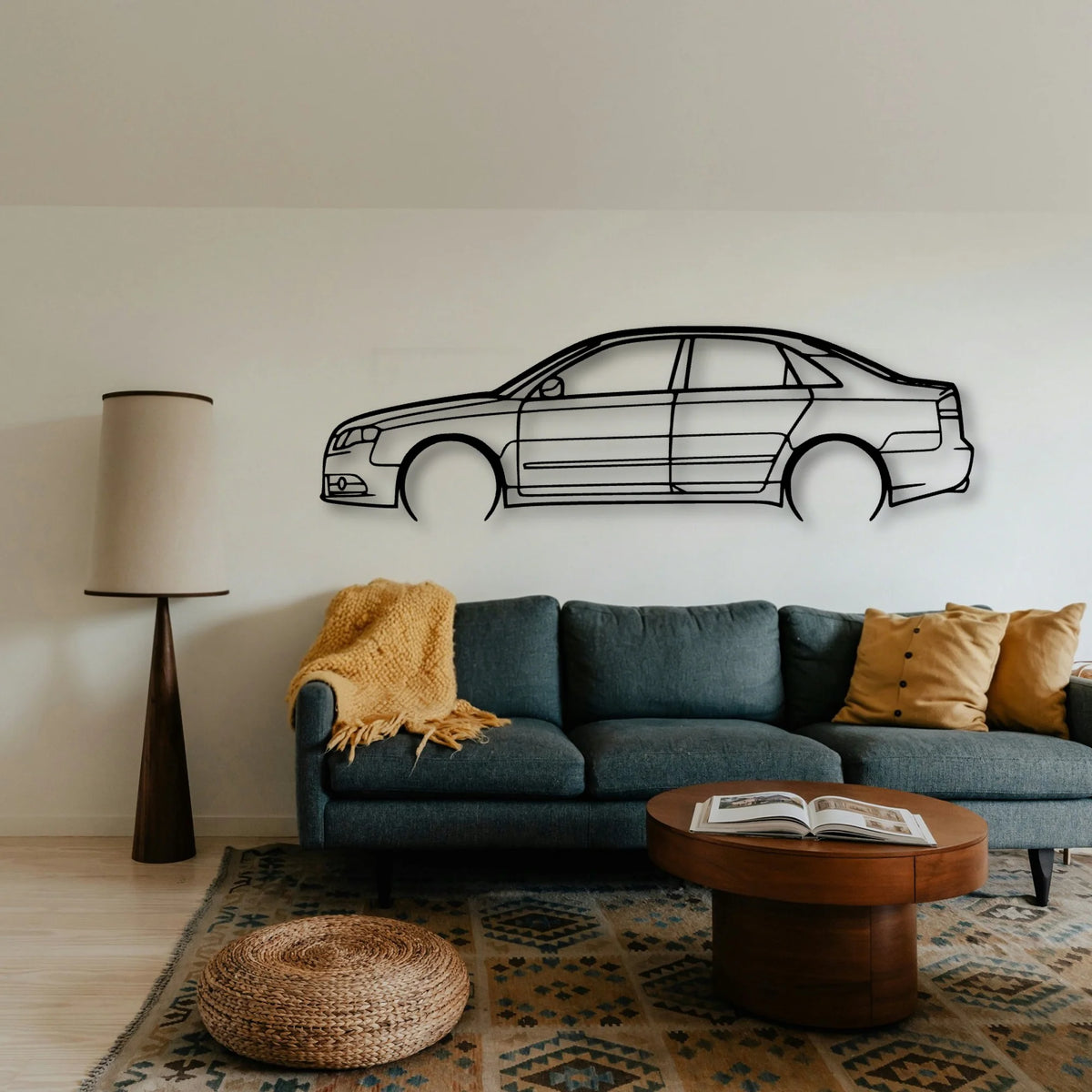 A4 2007 Classic Silhouette Metal Wall Art - Tinvibe