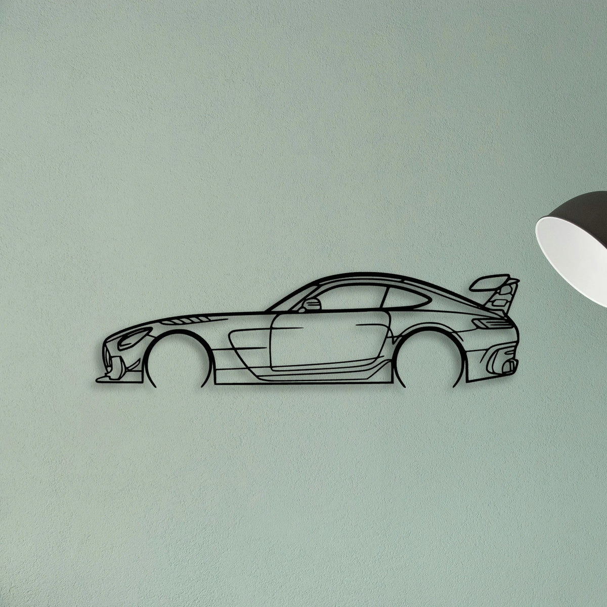 AMG GT Black Series 2 Classic Silhouette Metal Wall Art - Tinvibe