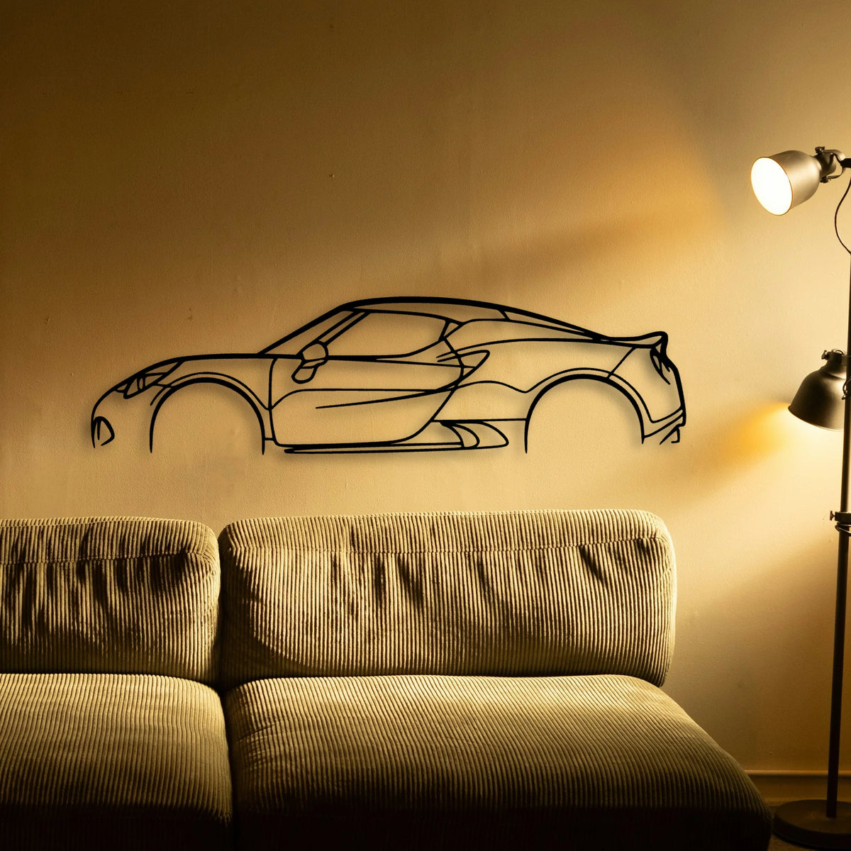 Alfa 4C Classic Silhouette Metal Wall Art - Tinvibe