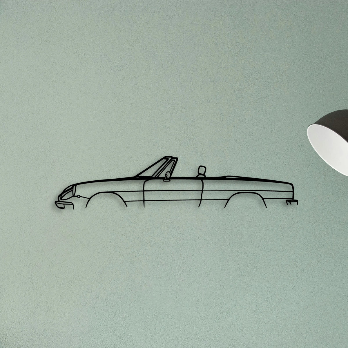 Alfa Spider 1979 Classic Silhouette Metal Wall Art - Tinvibe