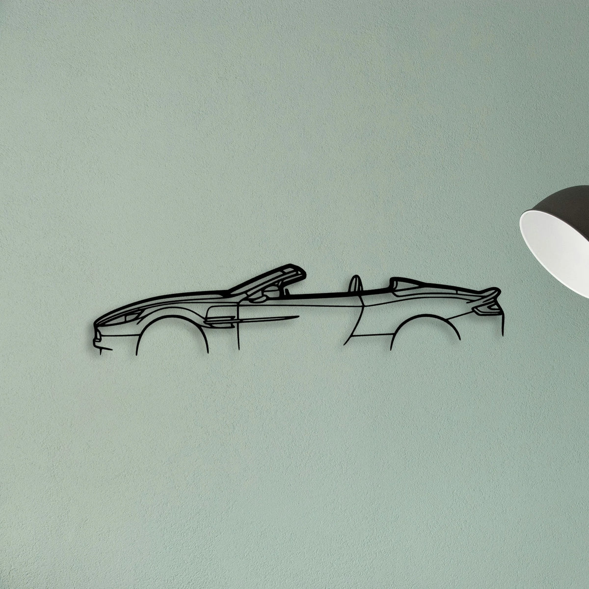 Aston Vanquish Convertible Classic Silhouette Metal Wall Art - Tinvibe